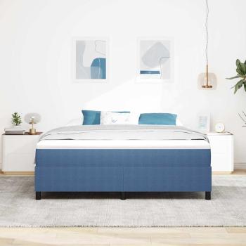 Boxspringbett Blau und Weiß 180 x 200 cm Cordstoff