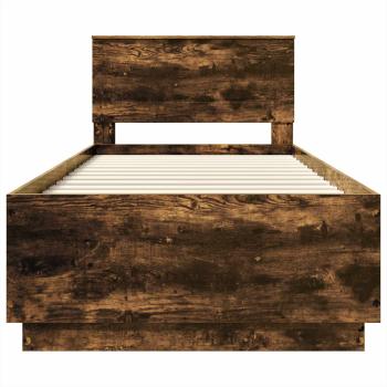 Bettrahmen Geräucherte Eiche 70 x 190 cm Holzwerkstoff