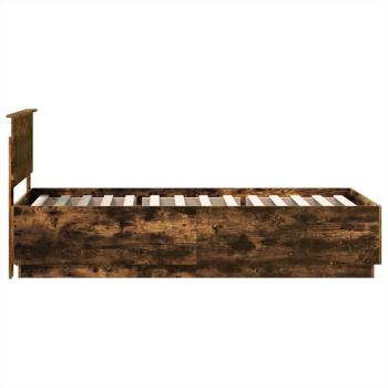 Bettrahmen Geräucherte Eiche 70 x 190 cm Holzwerkstoff