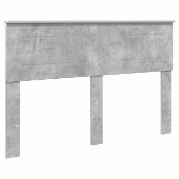 Bettrahmen mit Regal Beton Grau 140 x 190 cm Holzwerkstoff