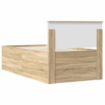 Tagesbett Sonoma Eiche und Schwarz 90 x 190 cm Holzwerkstoff