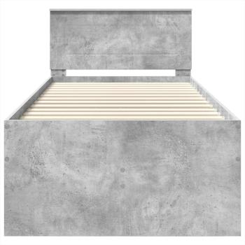 Tagesbett Beton Grau und Schwarz 90 x 190 cm Holzwerkstoff