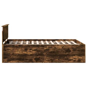 Bettrahmen Geräucherte Eiche 150 x 200 cm Holzwerkstoff