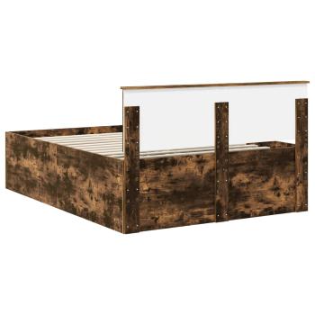 Bettrahmen Geräucherte Eiche 150 x 200 cm Holzwerkstoff