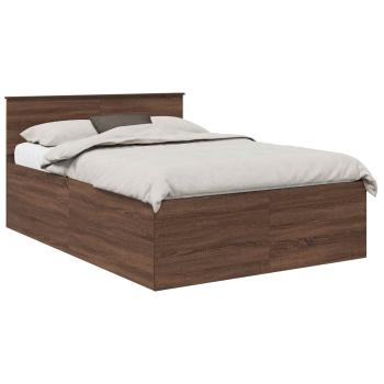 Bettrahmen Braun Eichen-Optik 140 x 200 cm Holzwerkstoff