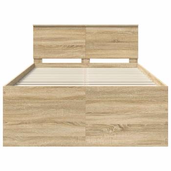 Bettrahmen mit Kopfteil Sonoma-Eiche 120 x 200 cm Holzwerkstoff