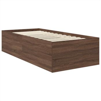 Bettrahmen Braun Eichen-Optik 120 x 200 cm Holzwerkstoff