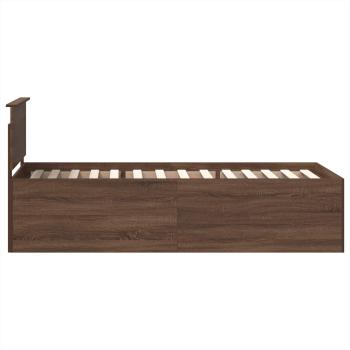 Bettrahmen Braun Eichen-Optik 120 x 200 cm Holzwerkstoff