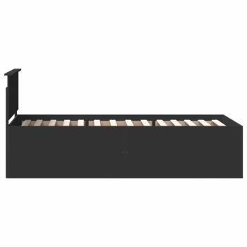 Bettrahmen mit Kopfteil Schwarz 90 x 200 cm Holzwerkstoff