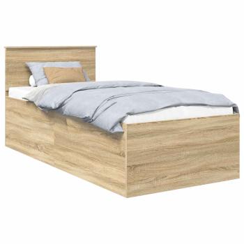 Bettrahmen mit Kopfteil Sonoma-Eiche 90 x 200 cm Holzwerkstoff