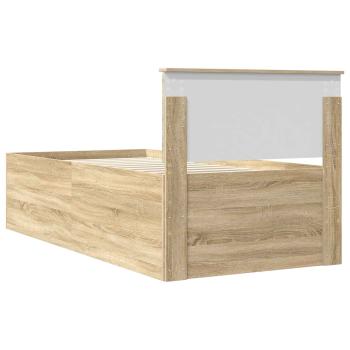 Bettrahmen mit Kopfteil Sonoma-Eiche 90 x 200 cm Holzwerkstoff