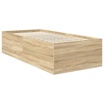 Bettrahmen mit Kopfteil Sonoma-Eiche 75 x 190 cm Holzwerkstoff