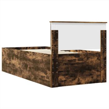 Bettrahmen Geräucherte Eiche 75 x 190 cm Holzwerkstoff