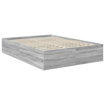 Bettrahmen Graues Sonoma 150 x 200 cm Holzwerkstoff
