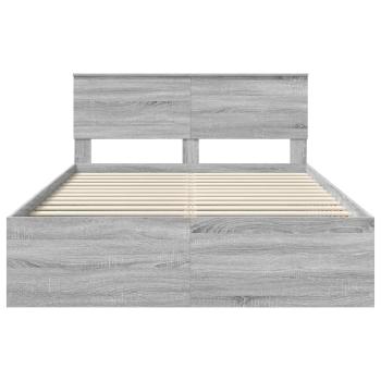 Bettrahmen Graues Sonoma 150 x 200 cm Holzwerkstoff