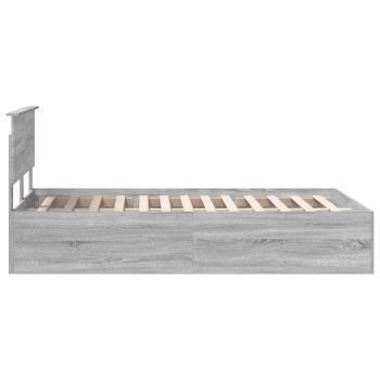 Bettrahmen Graues Sonoma 135 x 190 cm Holzwerkstoff