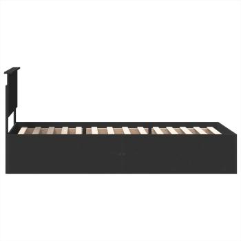 Bettrahmen mit Kopfteil Schwarz 120 x 200 cm Holzwerkstoff