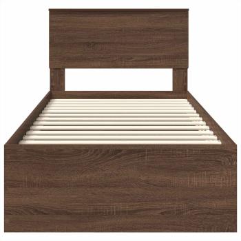 Bettrahmen Braun Eichen-Optik 120 x 200 cm Holzwerkstoff