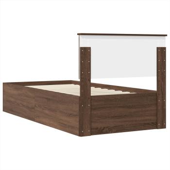 Bettrahmen Braun Eichen-Optik 120 x 200 cm Holzwerkstoff