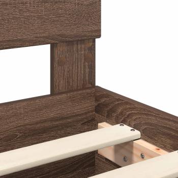 Bettrahmen Braun Eichen-Optik 120 x 200 cm Holzwerkstoff