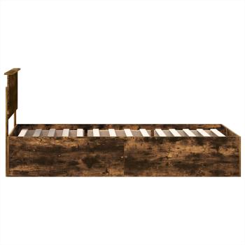 Bettrahmen Geräucherte Eiche 75 x 190 cm Holzwerkstoff