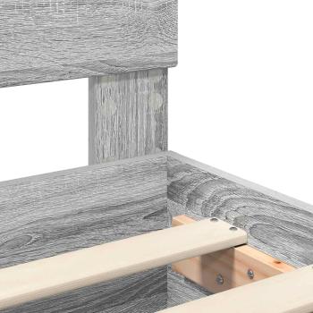 Bettrahmen Graues Sonoma 120 x 123 cm Holzwerkstoff