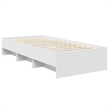 Bettrahmen mit Kopfteil Weiß 80 x 200 cm Holzwerkstoff