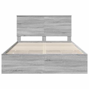 Bettrahmen Graues Sonoma 150 x 200 cm Ingenieurs Holz