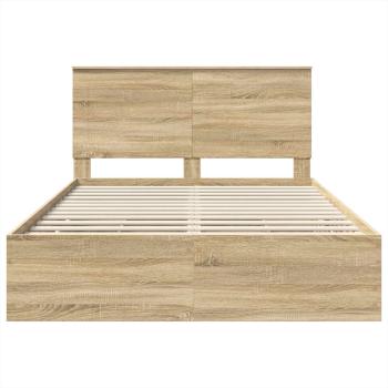 Bettrahmen Sonoma-Eiche 140 x 190 cm Ingenieurs Holz