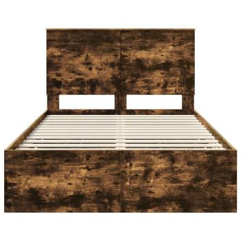 Bettrahmen Geräucherte Eiche 120 x 190 cm Ingenieurs Holz