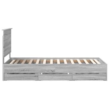 Bettrahmen Graues Sonoma 90 x 200 cm Ingenieurs Holz