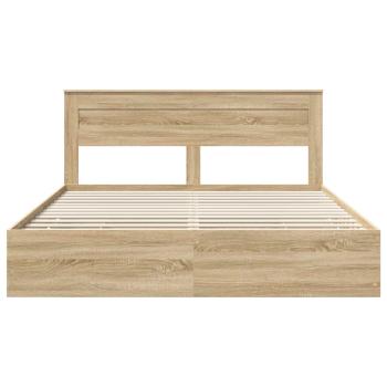 Bettrahmen Sonoma-Eiche 200 x 200 cm Ingenieurs Holz