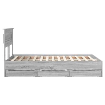 Bettrahmen Graues Sonoma 120 x 190 cm Ingenieurs Holz
