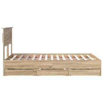 Bettrahmen Sonoma-Eiche 120 x 200 cm Ingenieurs Holz
