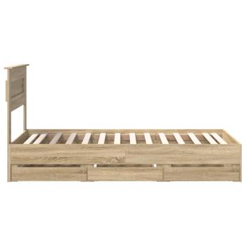 Bettrahmen Sonoma-Eiche 90 x 190 cm Ingenieurs Holz