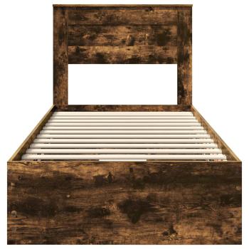 Bettrahmen Geräucherte Eiche 75 x 190 cm Ingenieurs Holz