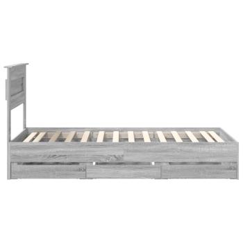 Bettrahmen Graues Sonoma 75 x 190 cm Ingenieurs Holz