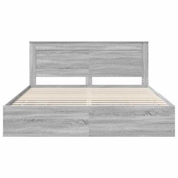 Bettrahmen Graues Sonoma 200 x 200 cm Ingenieurs Holz