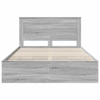 Bettrahmen Graues Sonoma 150 x 200 cm Ingenieurs Holz