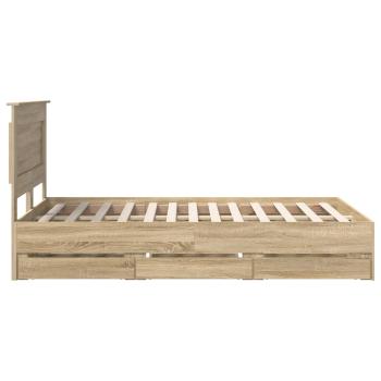 Bettrahmen Sonoma-Eiche 120 x 190 cm Ingenieurs Holz