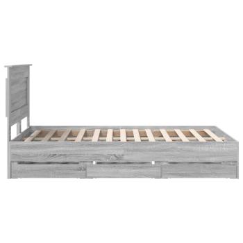 Bettrahmen Graues Sonoma 120 x 190 cm Ingenieurs Holz