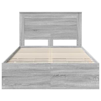 Bettrahmen Graues Sonoma 120 x 200 cm Ingenieurs Holz