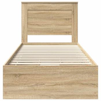 Bettrahmen Sonoma-Eiche 90 x 190 cm Ingenieurs Holz