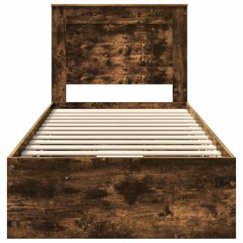 Bettrahmen Geräucherte Eiche 90 x 200 cm Ingenieurs Holz