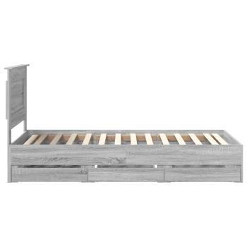Bettrahmen Graues Sonoma 75 x 190 cm Ingenieurs Holz