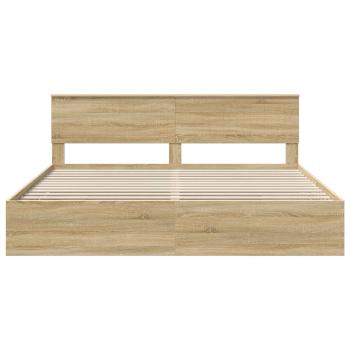 Bettrahmen Sonoma-Eiche 200 x 200 cm Ingenieurs Holz