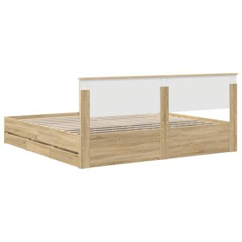 Bettrahmen Sonoma-Eiche 200 x 200 cm Ingenieurs Holz