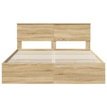 Bettrahmen Sonoma-Eiche 160 x 200 cm Ingenieurs Holz