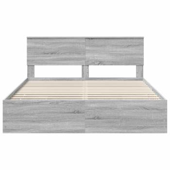 Bettrahmen Graues Sonoma 160 x 200 cm Ingenieurs Holz