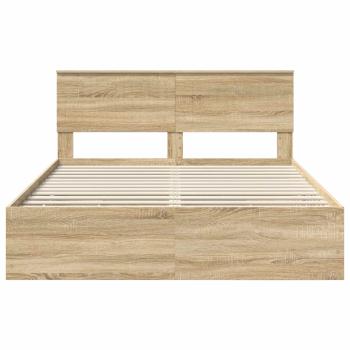 Bettrahmen Sonoma-Eiche 150 x 200 cm Ingenieurs Holz